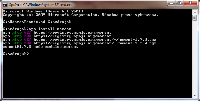 Autor: Jakub Mrozek Instalování Node Package Manageru