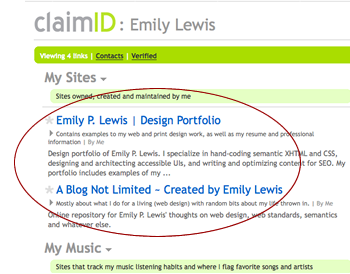 Emilyn profil na claimID