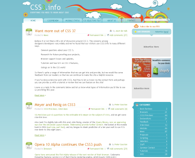 Náhled webu CSS3.info
